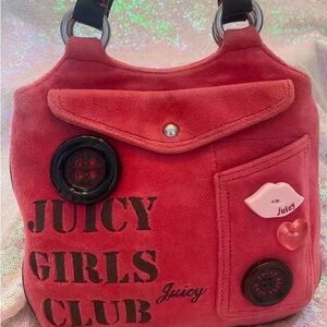 Juicy Couture Red Shoulder Bag with Embellishments